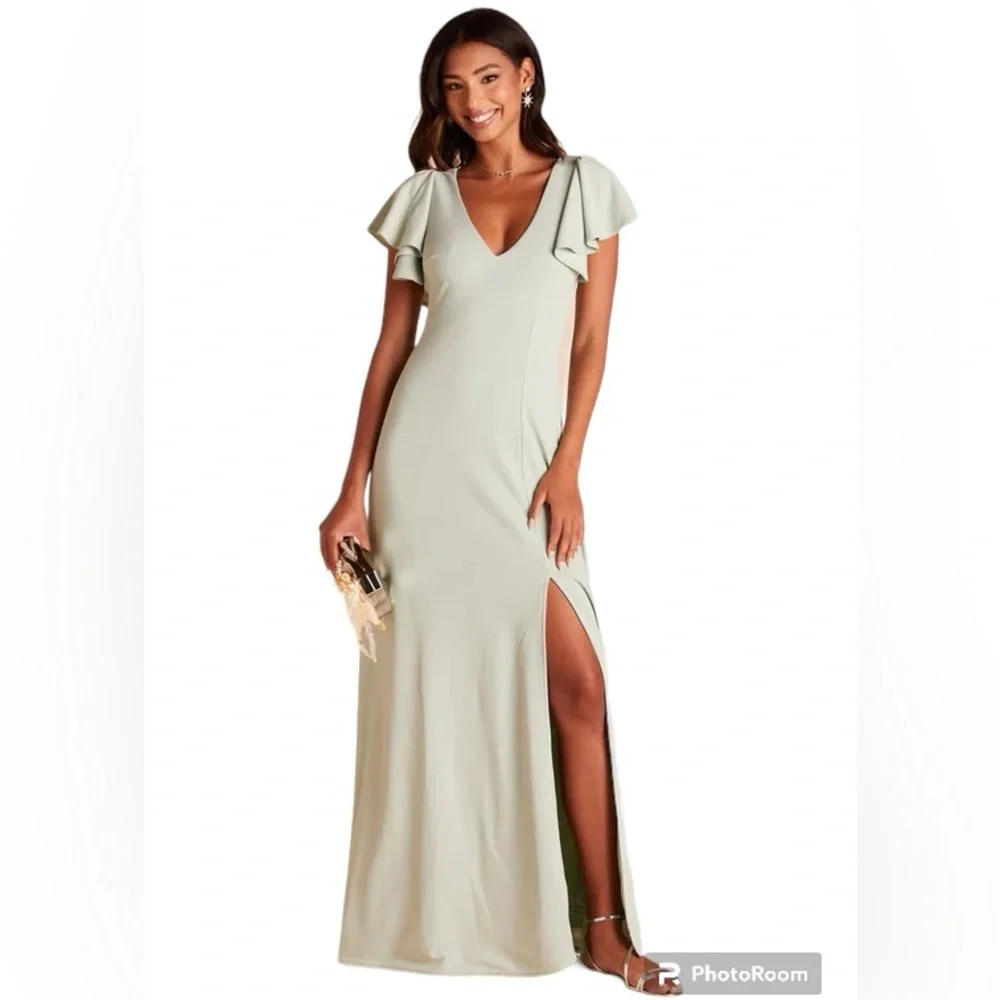 Birdy Grey | Dresses | Birdy Grey Nwt Hannah Crepe Sage Green Formal Dress  Medium Spring Bridesmaid | Poshmark